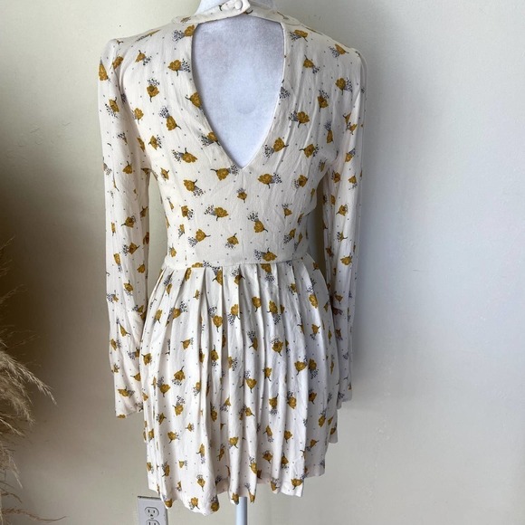 Free People Tegan Printed Floral Dress Size 2 - Picture 9 of 14